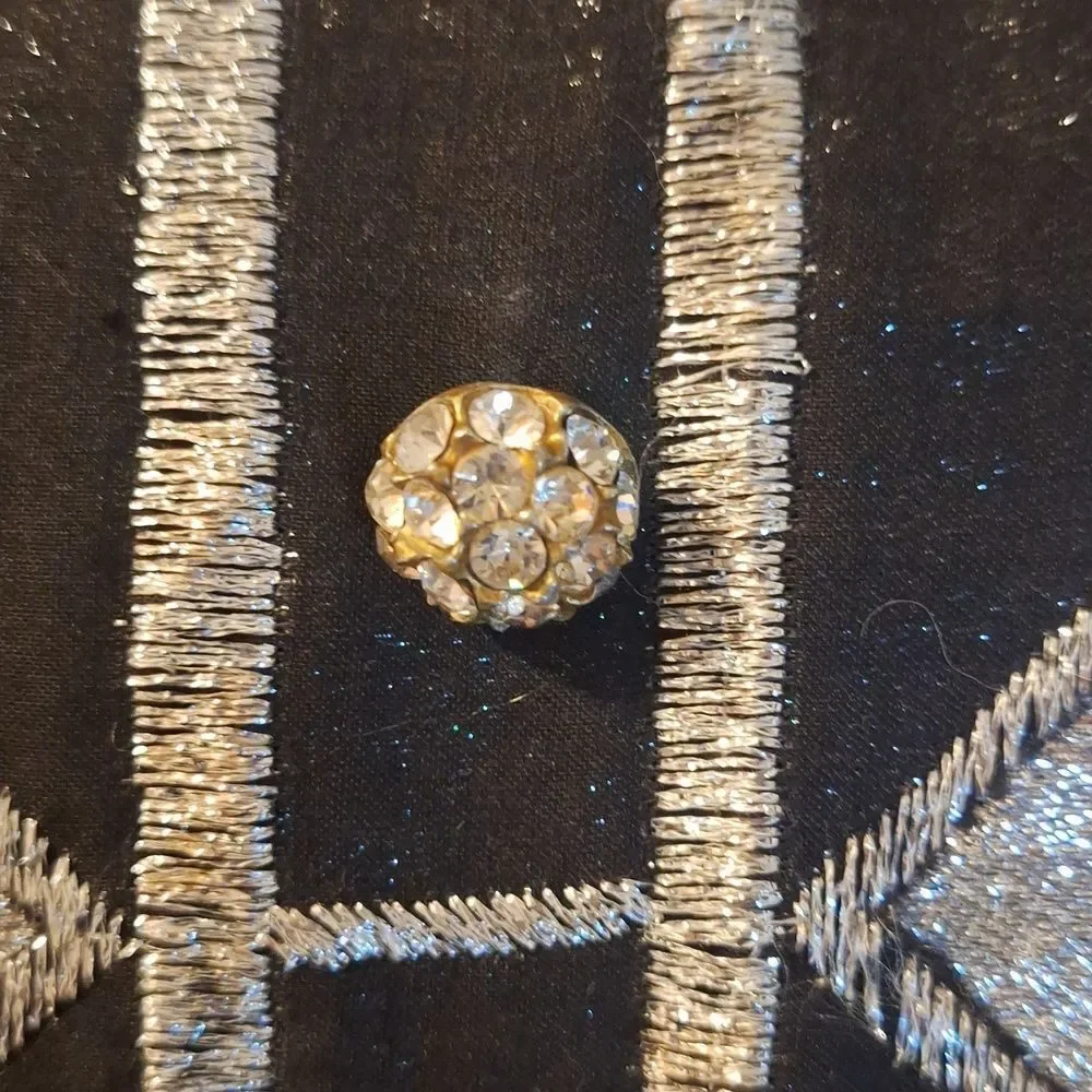 Eloise Curtis for David Styne 60s silver black metallic A line dress size S - Picture 6 of 9